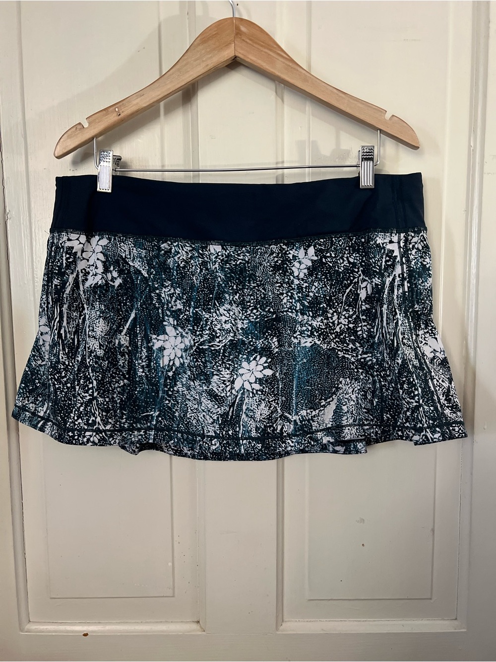 Lululemon Pace Rival Skirt 13" Wildwood White Multi / Nocturnal Teal Size 12